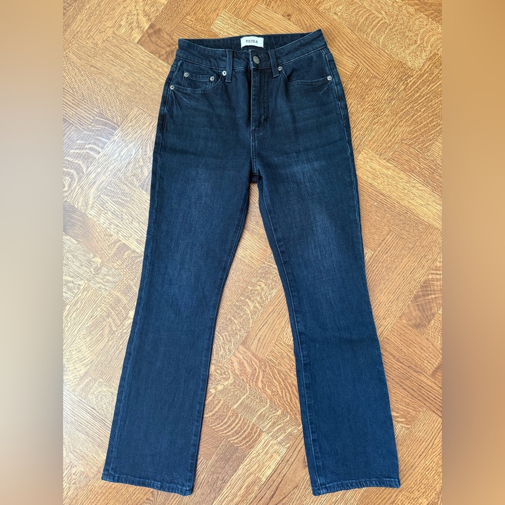 PISTOLA Revolve Lennon High Rise Crop Boot Denim‎ Jeans Abyss Stretch Comfy 24